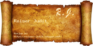 Reiser Judit névjegykártya